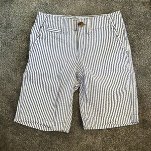 Land’s End Size 7 Boys Blue and White Striped Shorts